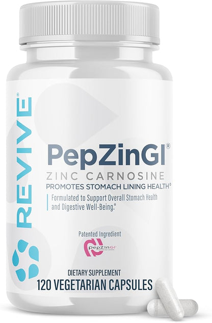 Revive MD Zinc Carnosine Supplement for Men & Women - Zinc & L-Carnosine to Support GI, Stomach Lining & Immune Health