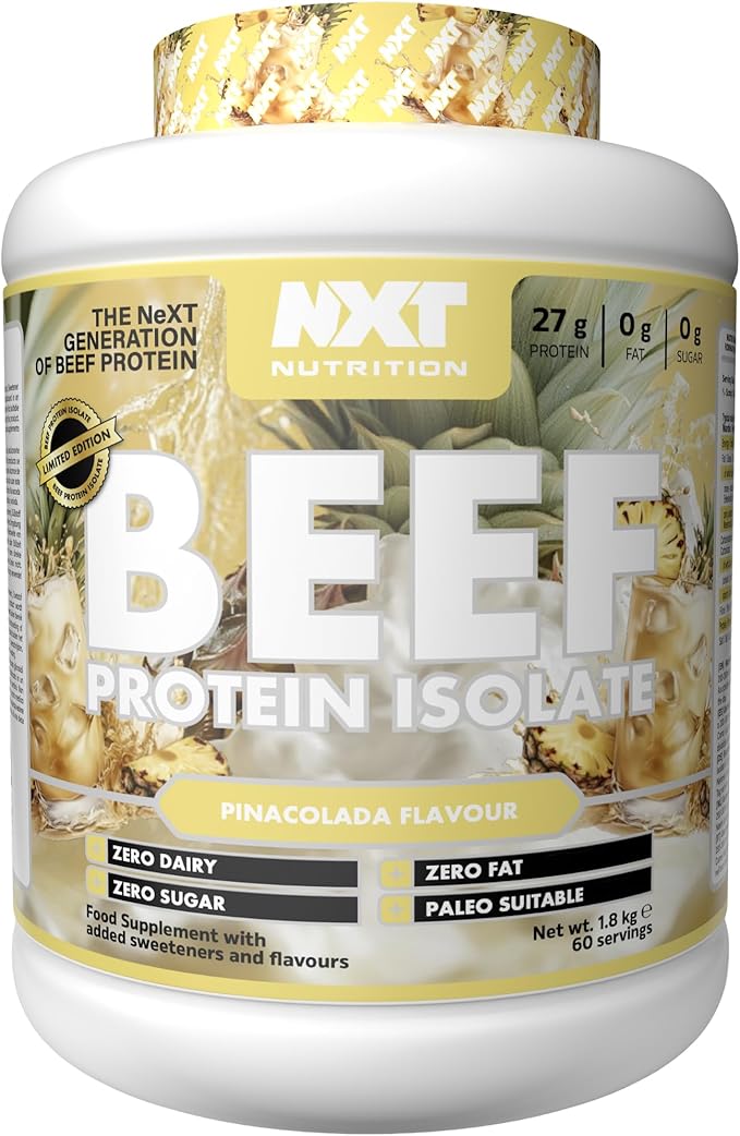 NXT Nutrition Beef Protein Isolate Powder  | 1.8kg | Pinacolada