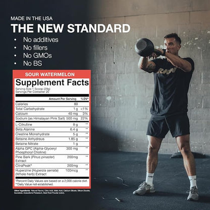 Raw Nutrition, Bum, Thuper Pump  Sour Watermelon 580 g