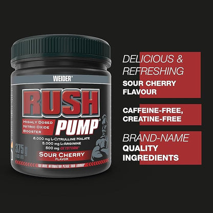 Weider Rush Pump (375g) Sour Cherry Flavour.