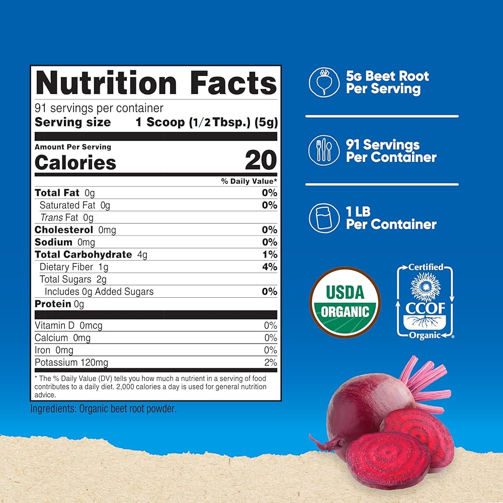 Nutricost Organic Beet Root Powder 1 LB