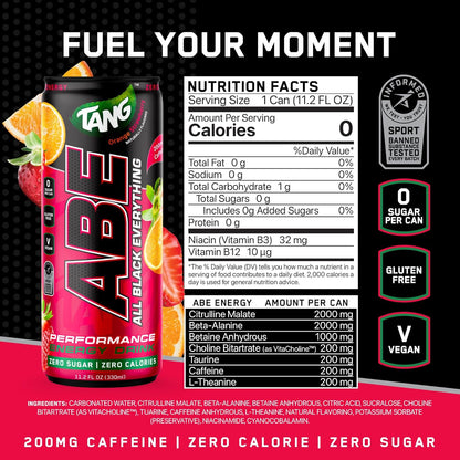 ABE x Tang orange strawberry  Performance Energy Drink 330 ml