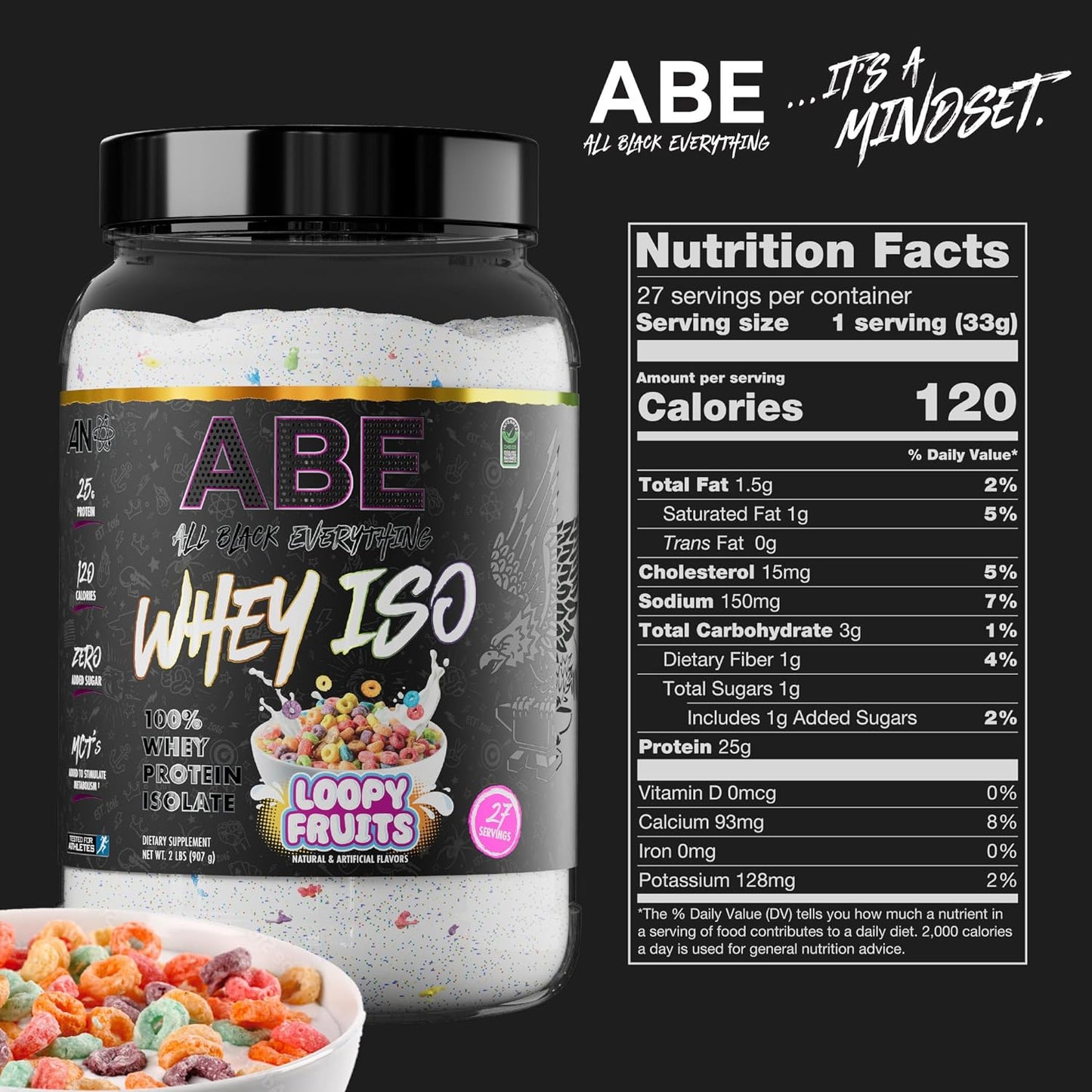 ABE- Whey ISO Loopy Fruits - 907g