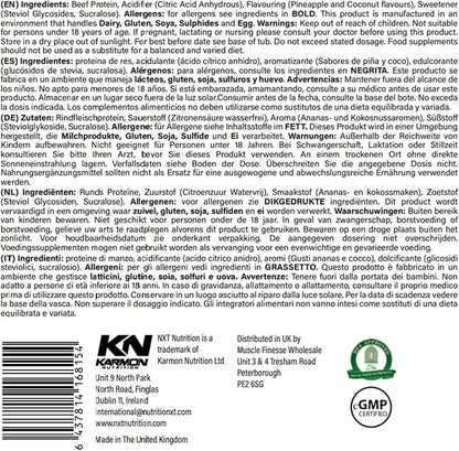 NXT Nutrition Beef Protein Isolate Powder  | 1.8kg | Pinacolada