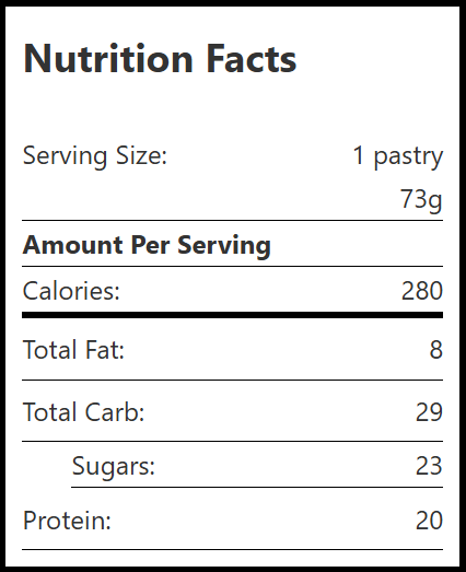 MY COOKIE DEALER 20 g PROTEIN TOASTER PASTRY