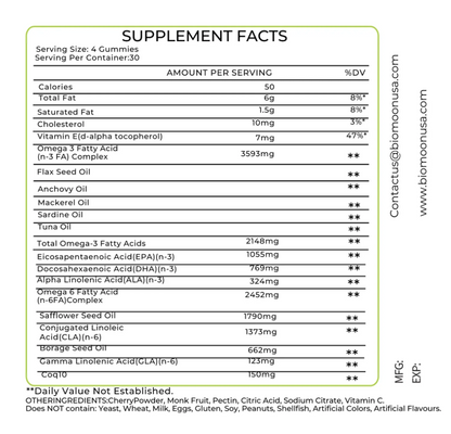 Bio Moon Omega 3 Gummies – Heart, Brain – Cherry Flavor