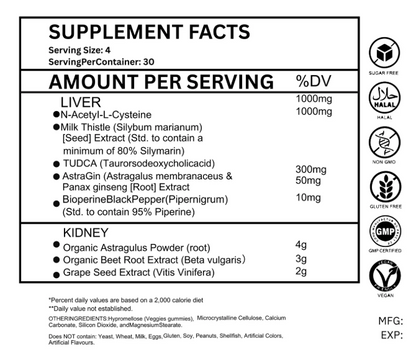 Bio Moon Liver & Kidney Support 120 Gummies
