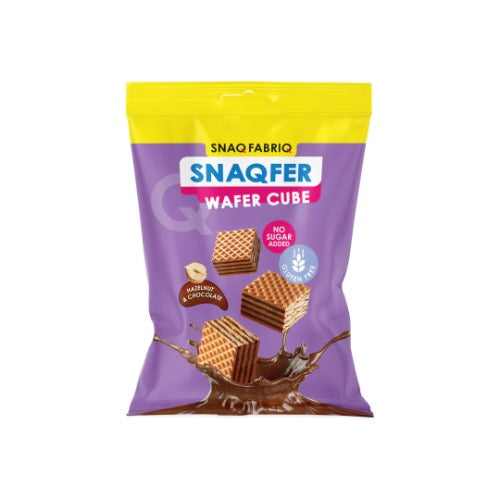 snaqfabrique snaqfer wafer cube  hazelenut chocolate  flavor 100 g