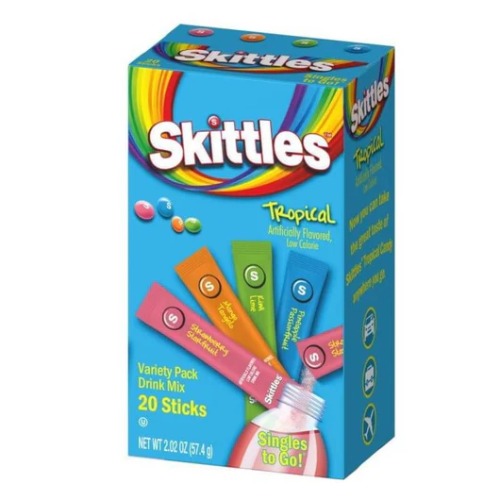 Skittles - Singles to Go Drink Mix 20 Sticks tropical