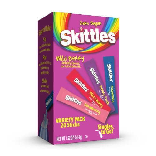 Skittles Singles To Go Variety Pack, Watertok  Wild Berry