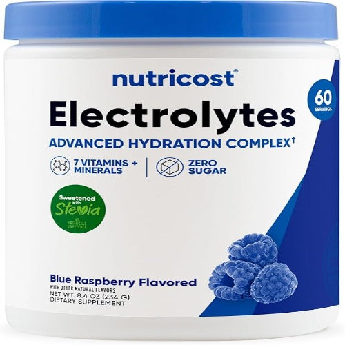 Nutricost Electrolyte Complex Powder (60 Servings, Blue Raspberry)