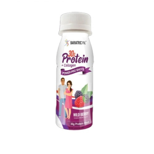 BariatricPal 30g Whey & Collagen Complete Protein Power Pro Shots - Wild Berry