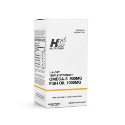 HC Nutrition Double Strength Omega 3 Fish Oil 60 Softgels