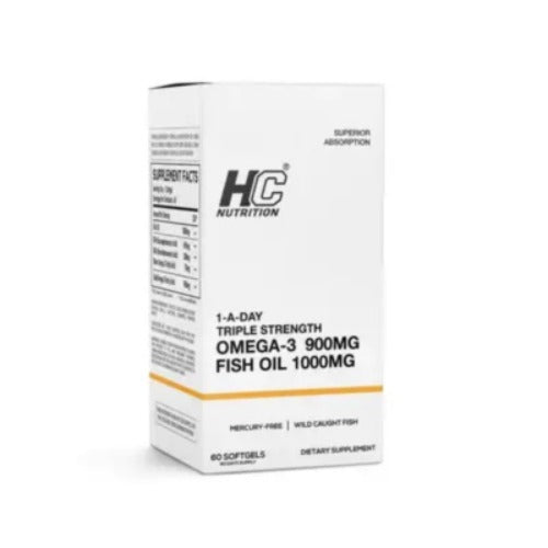 HC Nutrition Double Strength Omega 3 Fish Oil 60 Softgels