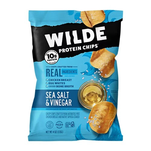 Wilde Buffalo Protein Chips, Thin and Crispy, High Protein, Keto Friendly, Made with Real Ingredients, 1.34oz Bags (Pack of 8)