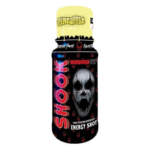Murdered Out Shook Energy Shot High Stim Pre Workout Pineapple 12x60ml 1 pc
