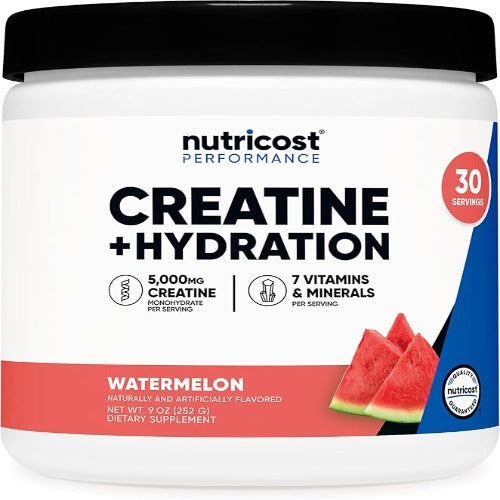 Nutricost Creatine Monohydrate + Hydration Flavored (30 Servings)