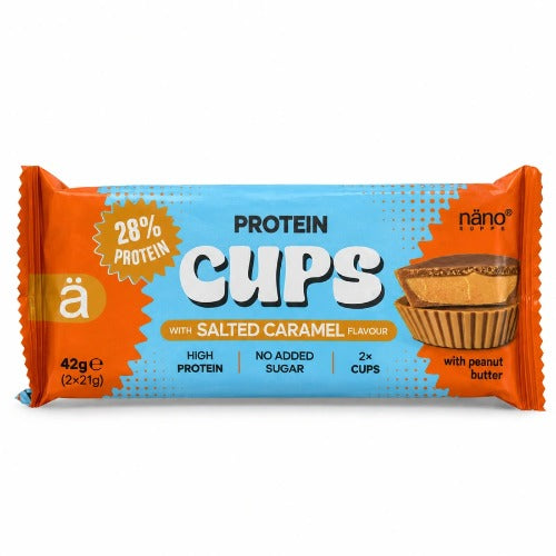 Nano Subs Peanut Butter & Salted Caramel Protein Cups, No Added Sugar, 42g