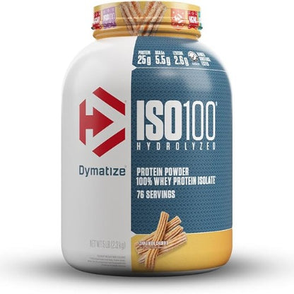 Dymatize ISO100 Hydrolyzed Protein Powder, 5 lb Cinnamon Churro
