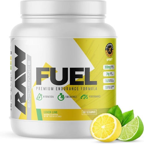 RAW Fuel, Premium Endurance Supplement Powder, Lemon Lime (60 Servings)