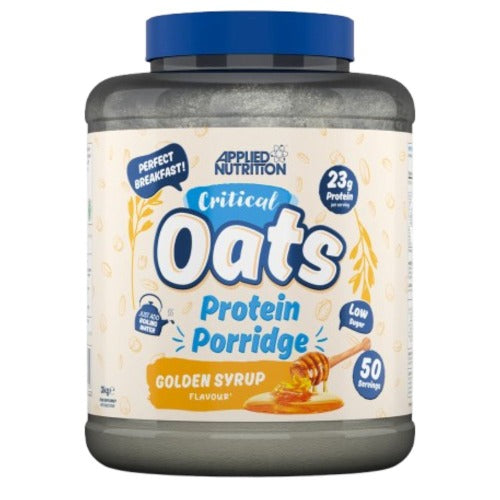 Applied Nutrition Critical Oats Protein Porridge, Golden Syrup, 3 Kg, 23 G of Protein