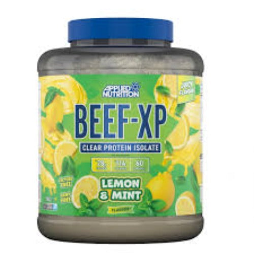 Applied Nutrition Beef XP - Clear Hydrolysed Protein Isolate, Fruit Juice Style, Dairy Free Beef Protein Powder, Lactose Free, Zero Sugar, Low Fat, 1.8kg - 60 Servings (Lemon & Mint)