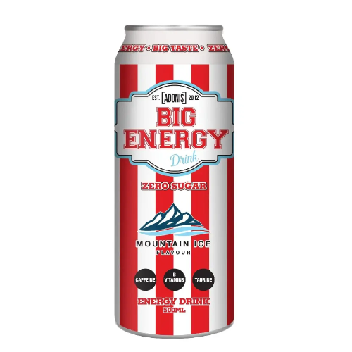 Adonis Big ENERGY , Zero Sugar Mountain Ice Flavor 500 ml