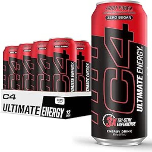 C4 Ultimate Sugar Free Energy Drink 16oz Fruit Punch