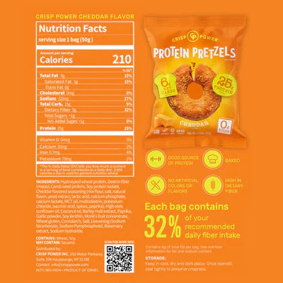 Crisp Power High Protein Keto Vegan Pretzels 50 g