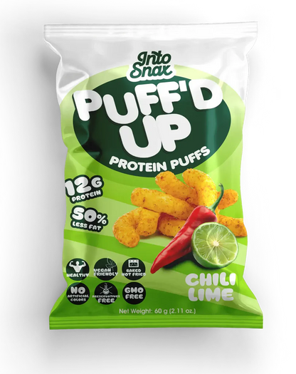 Into Snax Puff  High‑Protein Crunch Puffs  60g