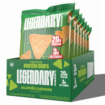 Legendary Popped  protein chips 20g protein & 3g net carbs 1 PC