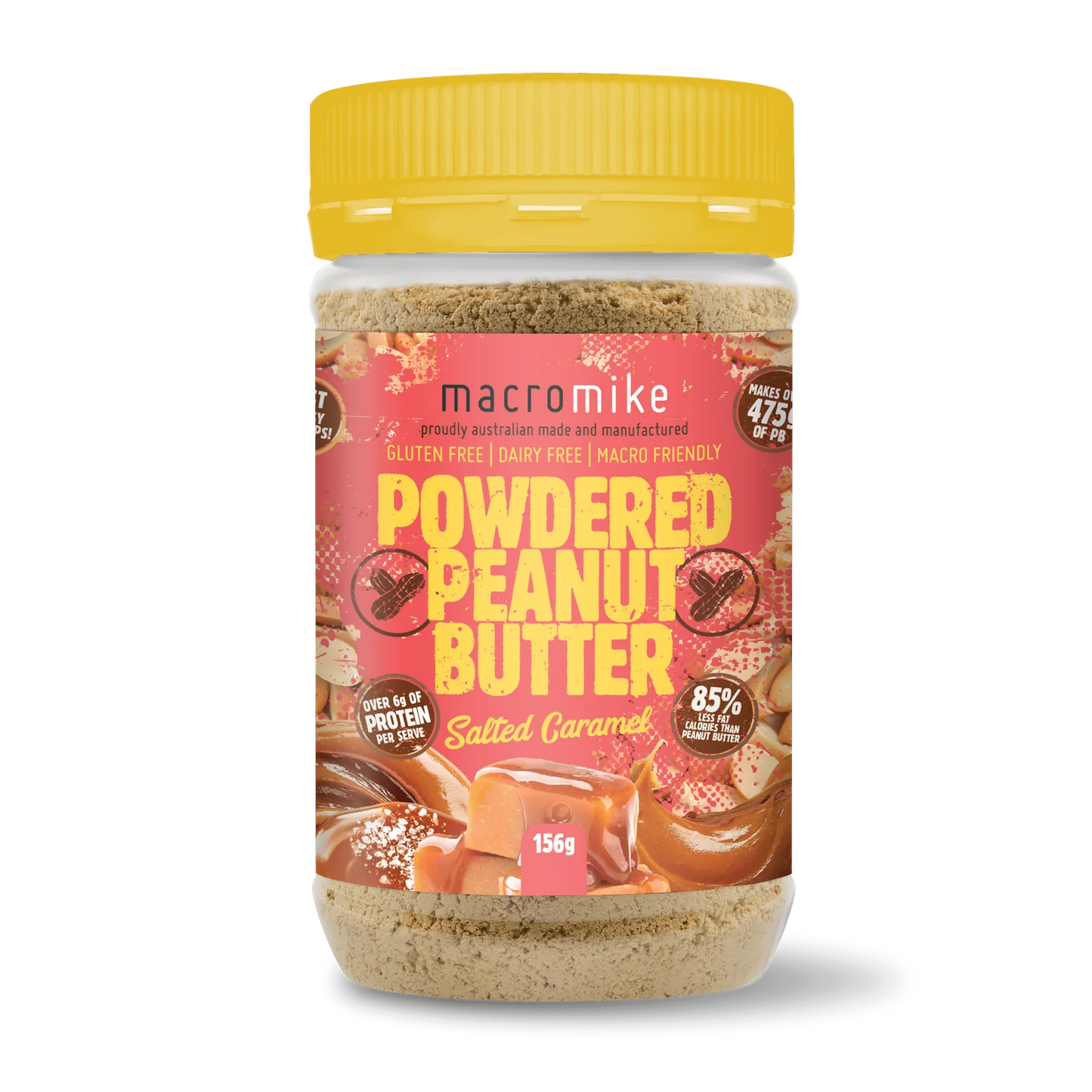 macro mike - Powdred almond butter Creamy Salted Caramel - 156 g