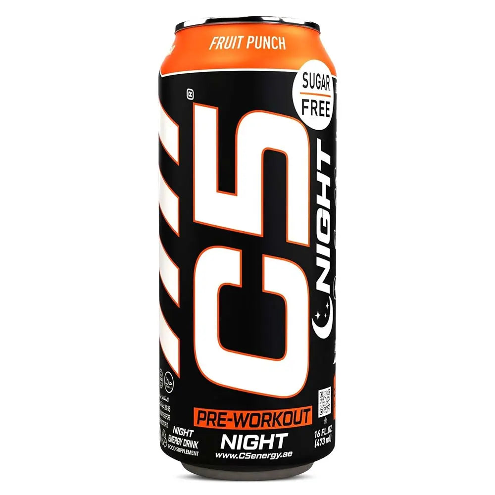 C5 Night Pre-workout Athletes Drink, Energy Flavour, 473 Ml
