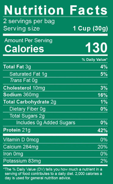 Twin Peaks Ingredients - Protein Puffs - Sour Cream & Onion - 2 Serving Bag