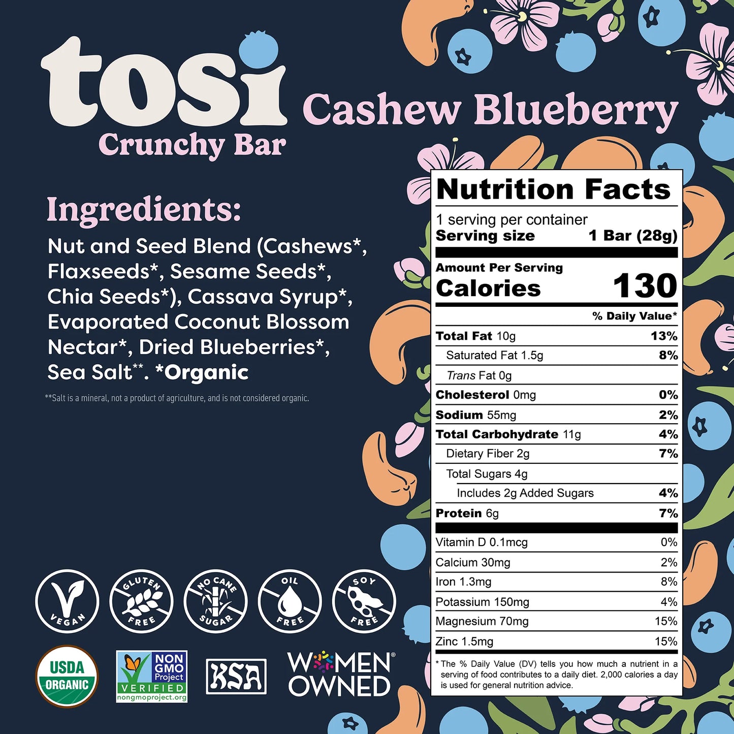 Tosi crunchy bars  28 g