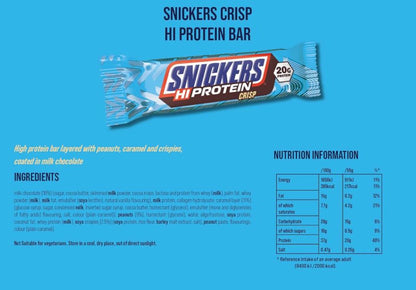 Snickers Low Sugar Snickers Hi-Protein Bar 12x57g