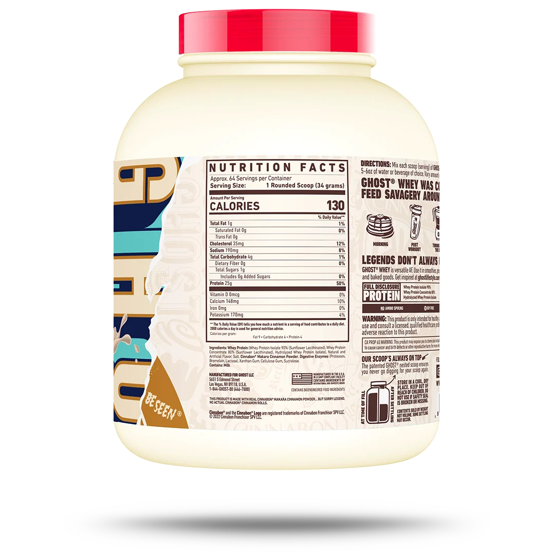 GHOST® 5LB WHEY cinnamon 66 seving