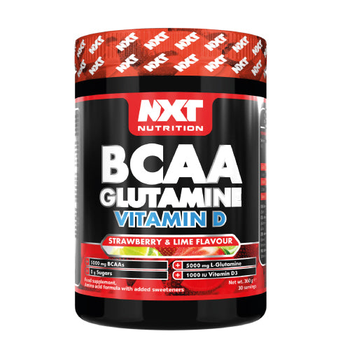 NXT -BCAA GLUTAMINE VIT "D" STRAWBERRY & LIME 360g