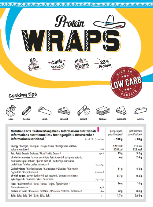 Nano Protein Wraps low carb ( 40g Per Piece ) - Piece