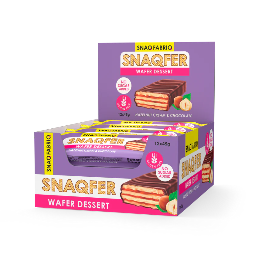 SNAQ FABRIQ - Snaqfer Wafer Dessert  Vanilla Cream & Chocolate 45g