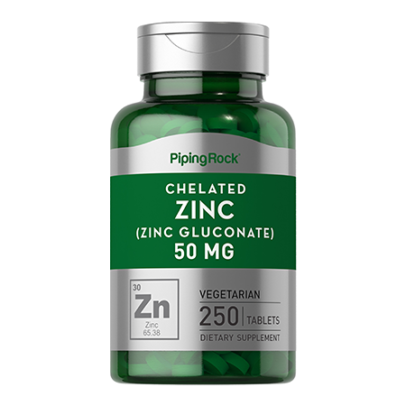 Piping Rock - Chelated Zinc , 50 mg, 250 Tablets